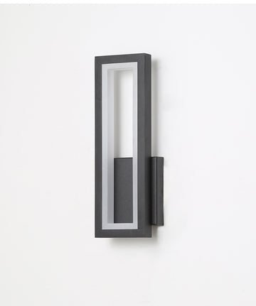 Applique Murale Moderne Interieur avec Blanc Chaud, Lampe Murale Aluminium Noir avec Acrylique Abat-jour